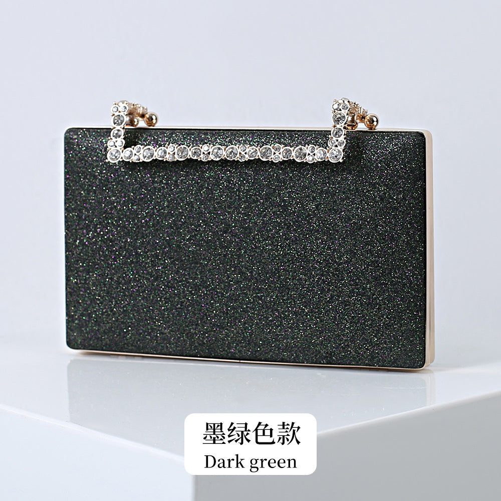 Wholesale Multi Color Shiny Pink Party Diamond Black Handbag